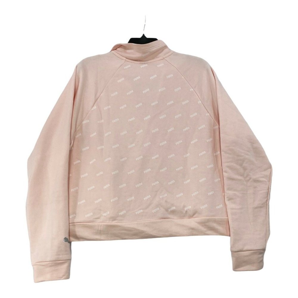 PUMA Women Sweatshirt Half Zip Active Pullover Long Sleeve  Rosewater - Picture 4 of 7